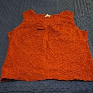 EUC A.N.A. TEXTURED SLEEVELESS TOP/RUST COLOR-SIZE XL